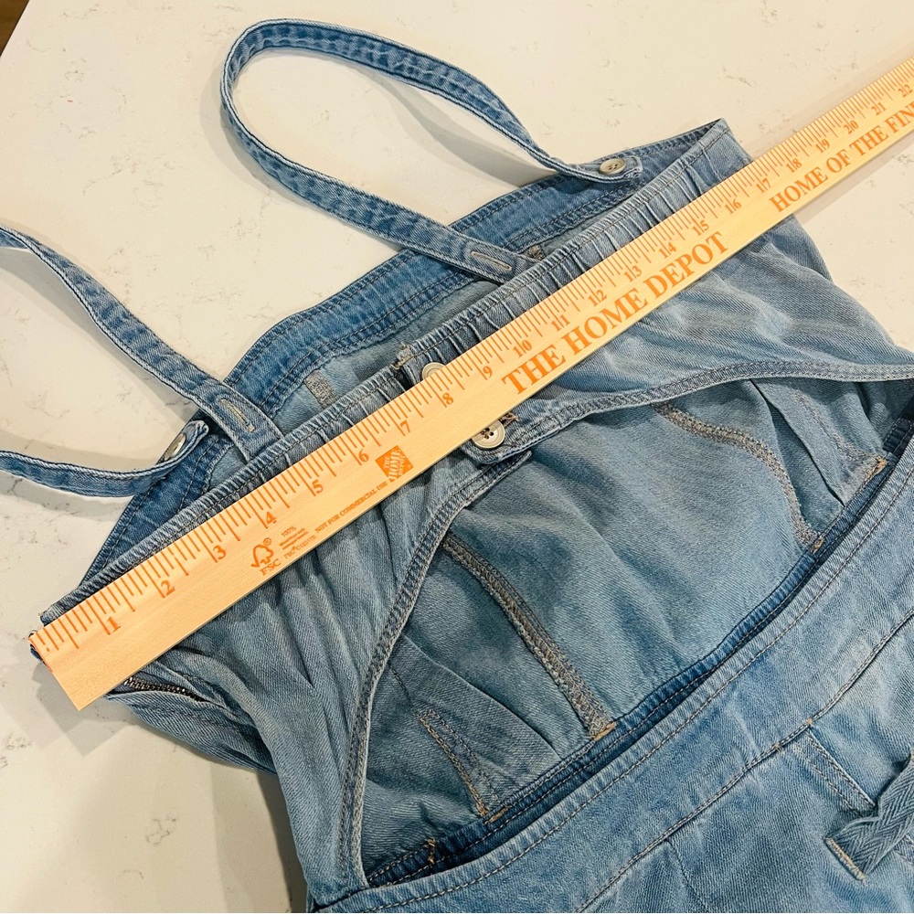 Free People Light Denim Cargo Jumpsuit - Picture 5 of 8